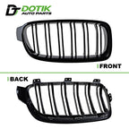 bmw f30 front kidney grille front and back view double