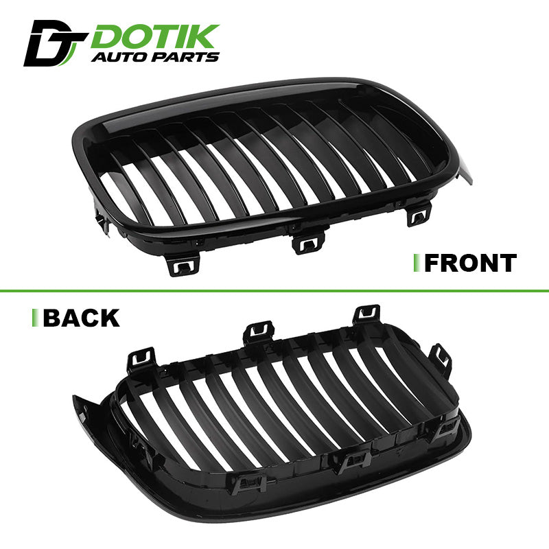 bmw f30 front kidney grille front and back view single