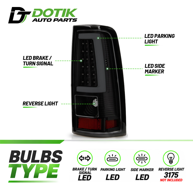 chevy silverado 1500 2003-2006 tail lights bulb type