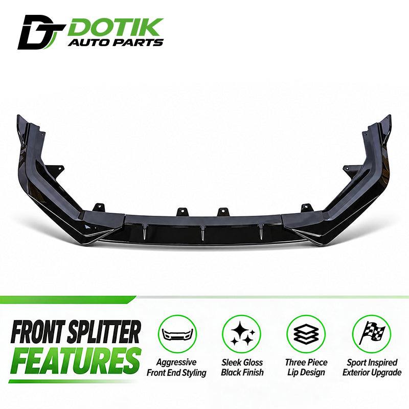 honda civic front bumper lip splitter features