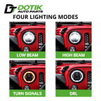 jeep wrangler 1997-2017 headlights lighting modes